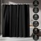 Americanflat 71x74 Solid Black Shower Curtain - Water Resistant - Polyester Fabric